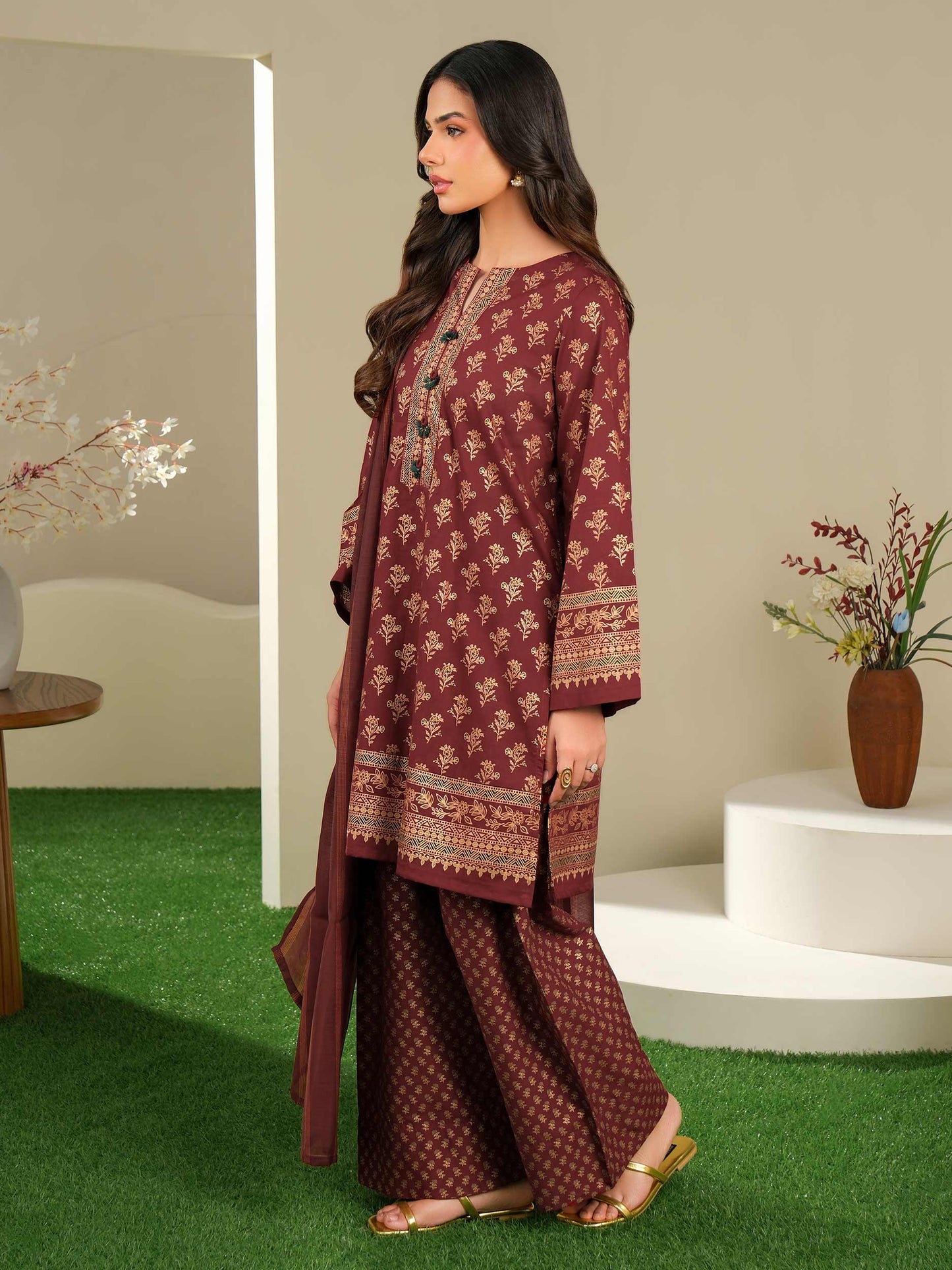 3 Piece Lawn Suit-Paste Print (Unstitched)