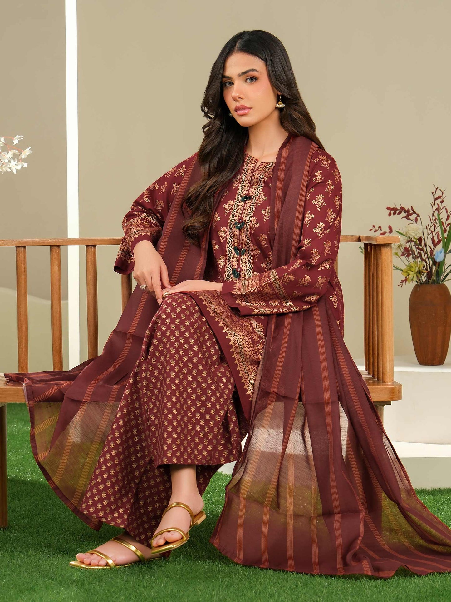 3 Piece Lawn Suit-Paste Print (Unstitched)