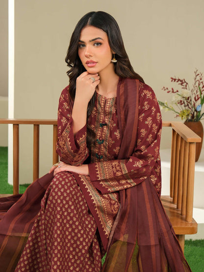 3 Piece Lawn Suit-Paste Print (Unstitched)