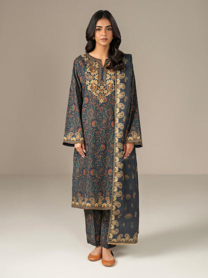 3 Piece Khaddar Suit-Printed (Unstitched)