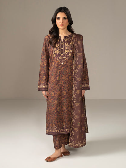 3 Piece Khaddar Suit-Printed (Unstitched)