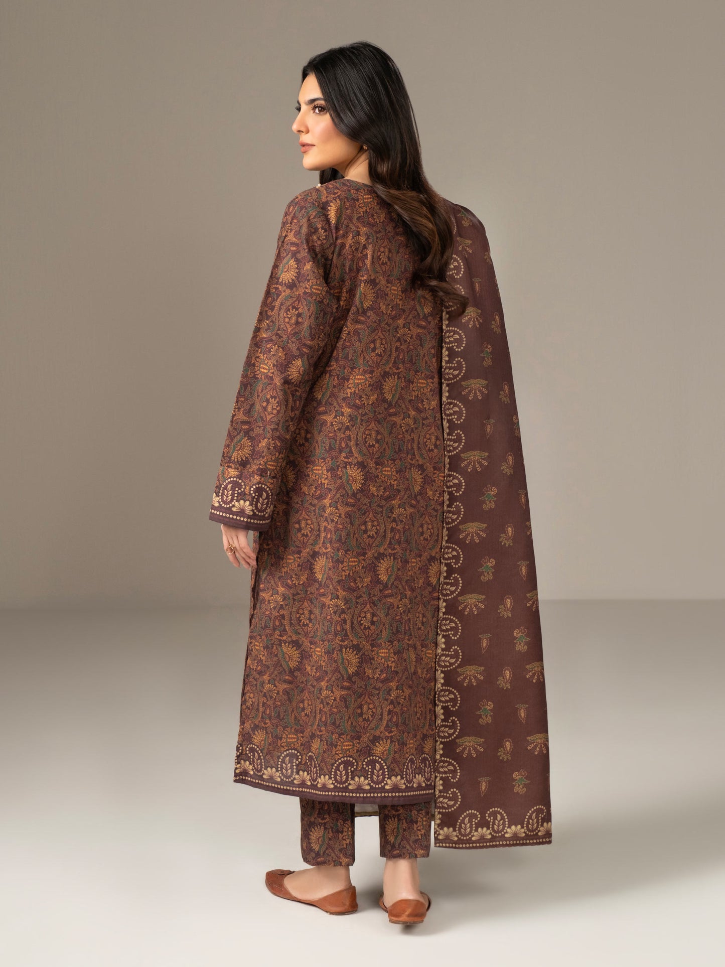 3 Piece Khaddar Suit-Printed (Unstitched)