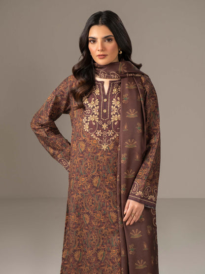 3 Piece Khaddar Suit-Printed (Unstitched)