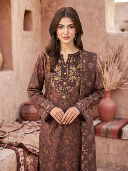 3 Piece Khaddar Suit-Printed (Unstitched)