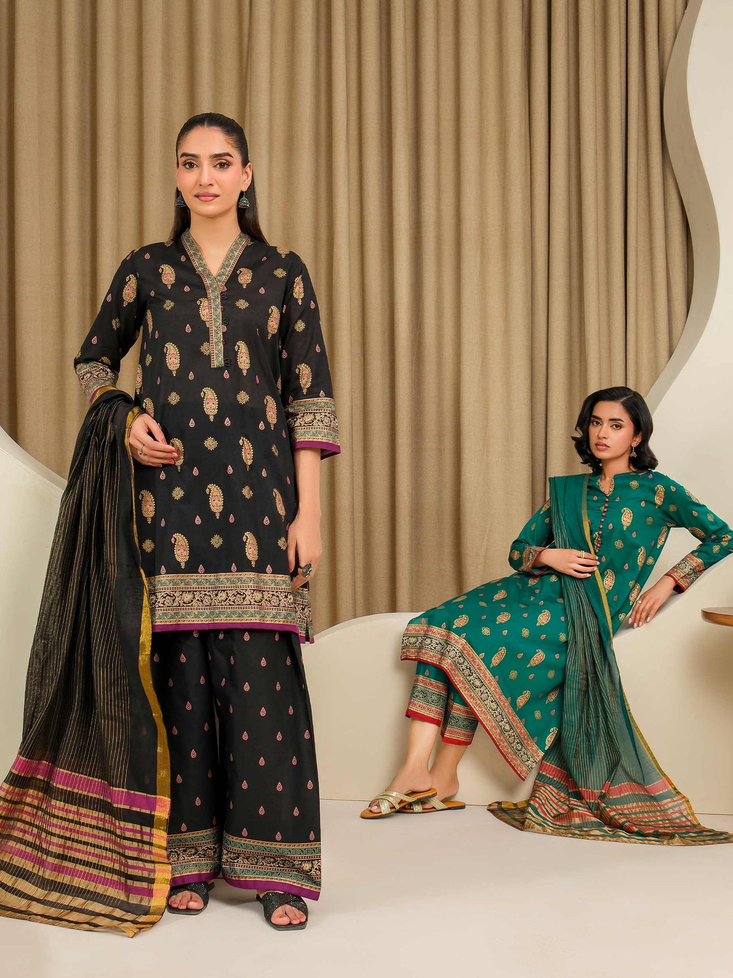 3 Piece Lawn Suit-Paste Print (Unstitched)