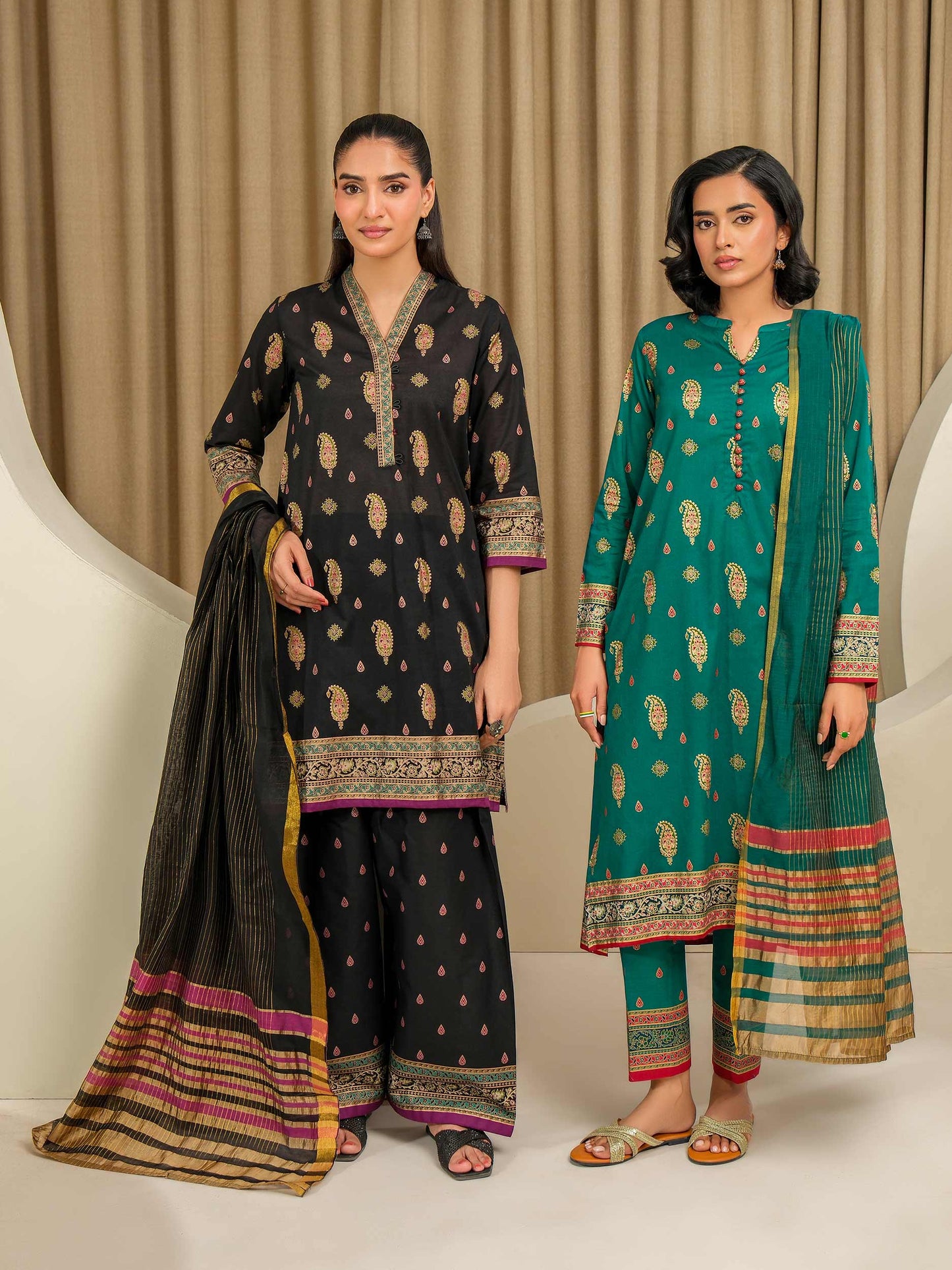 3 Piece Lawn Suit-Paste Print (Unstitched)