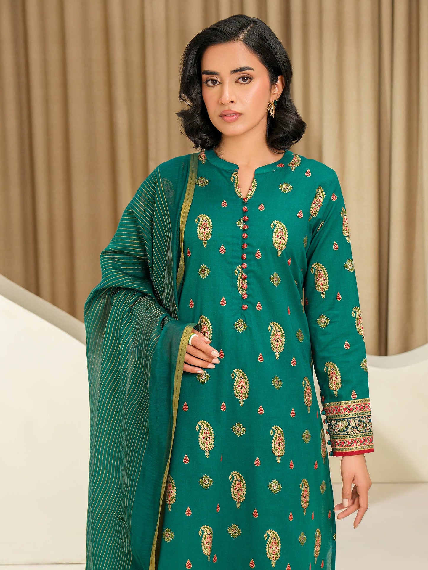 3 Piece Lawn Suit-Paste Print (Unstitched)