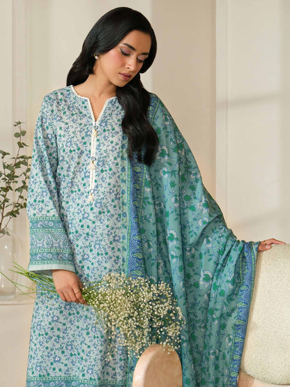 3 Piece Khaddar Suit-Printed (Unstitched)