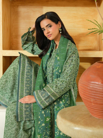 3 Piece Khaddar Suit-Printed (Unstitched)