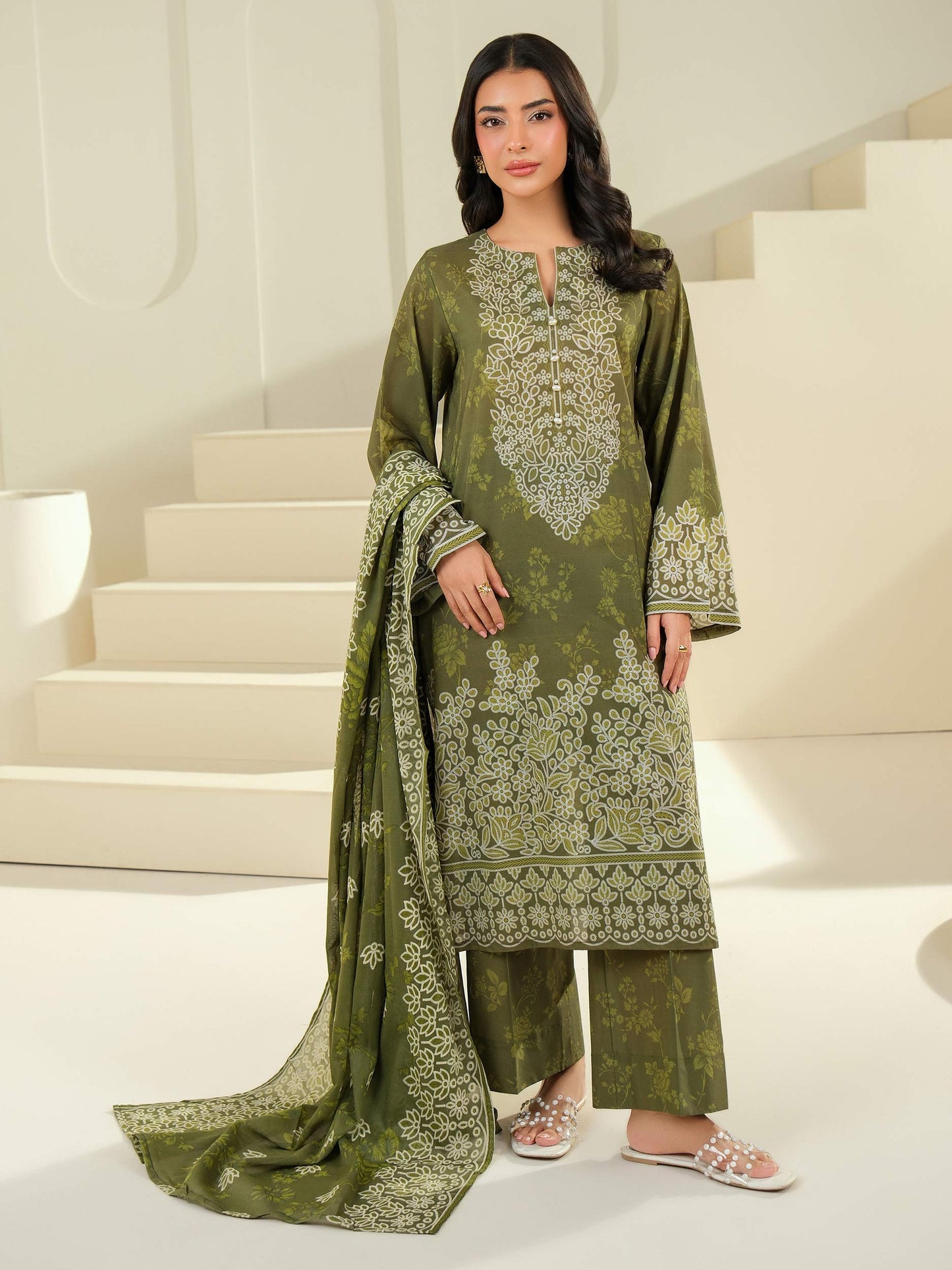 3 Piece Lawn Suit-Paste Print (Unstitched)