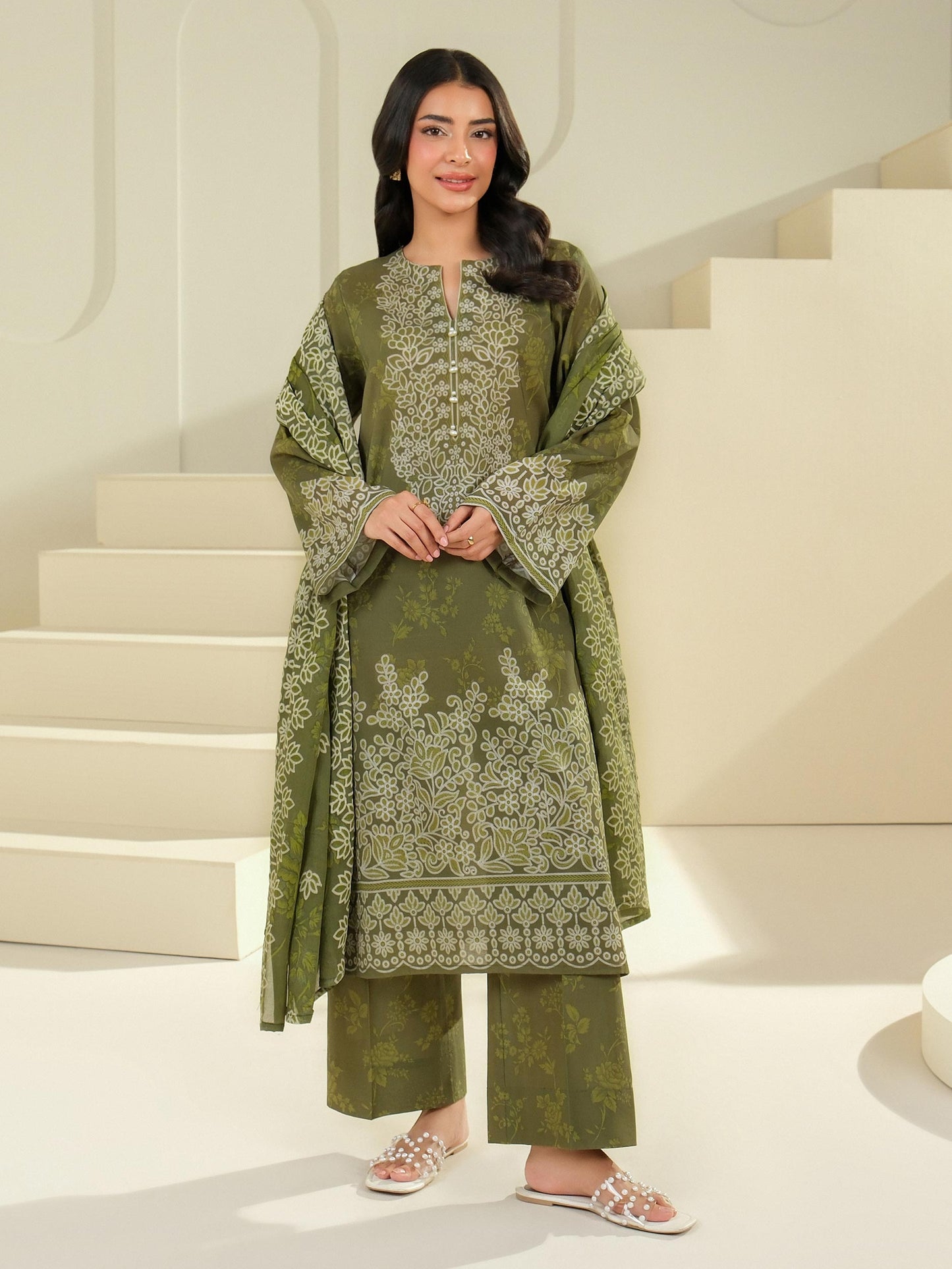 3 Piece Lawn Suit-Paste Print (Unstitched)