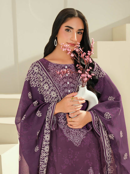 3 Piece Lawn Suit-Paste Print (Unstitched)