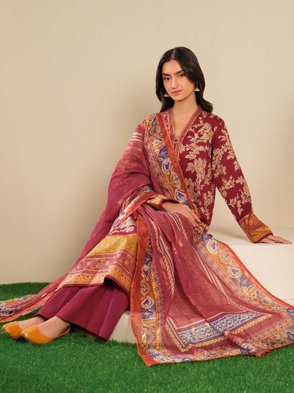 3 Piece Lawn Suit-Paste Print (Unstitched)