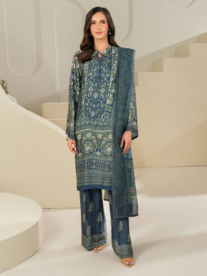 3 Piece Silk Suit-Printed (Unstitched)