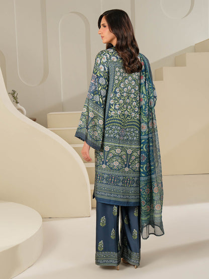 3 Piece Silk Suit-Printed (Unstitched)