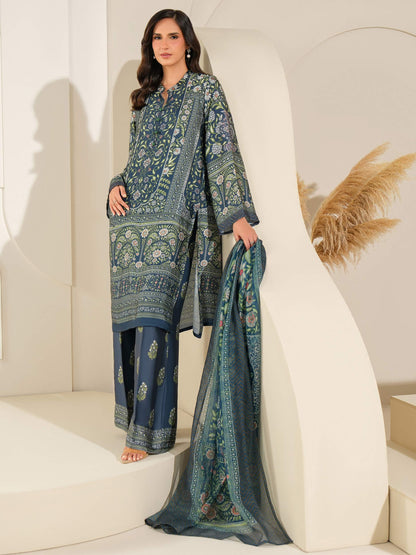 3 Piece Silk Suit-Printed (Unstitched)