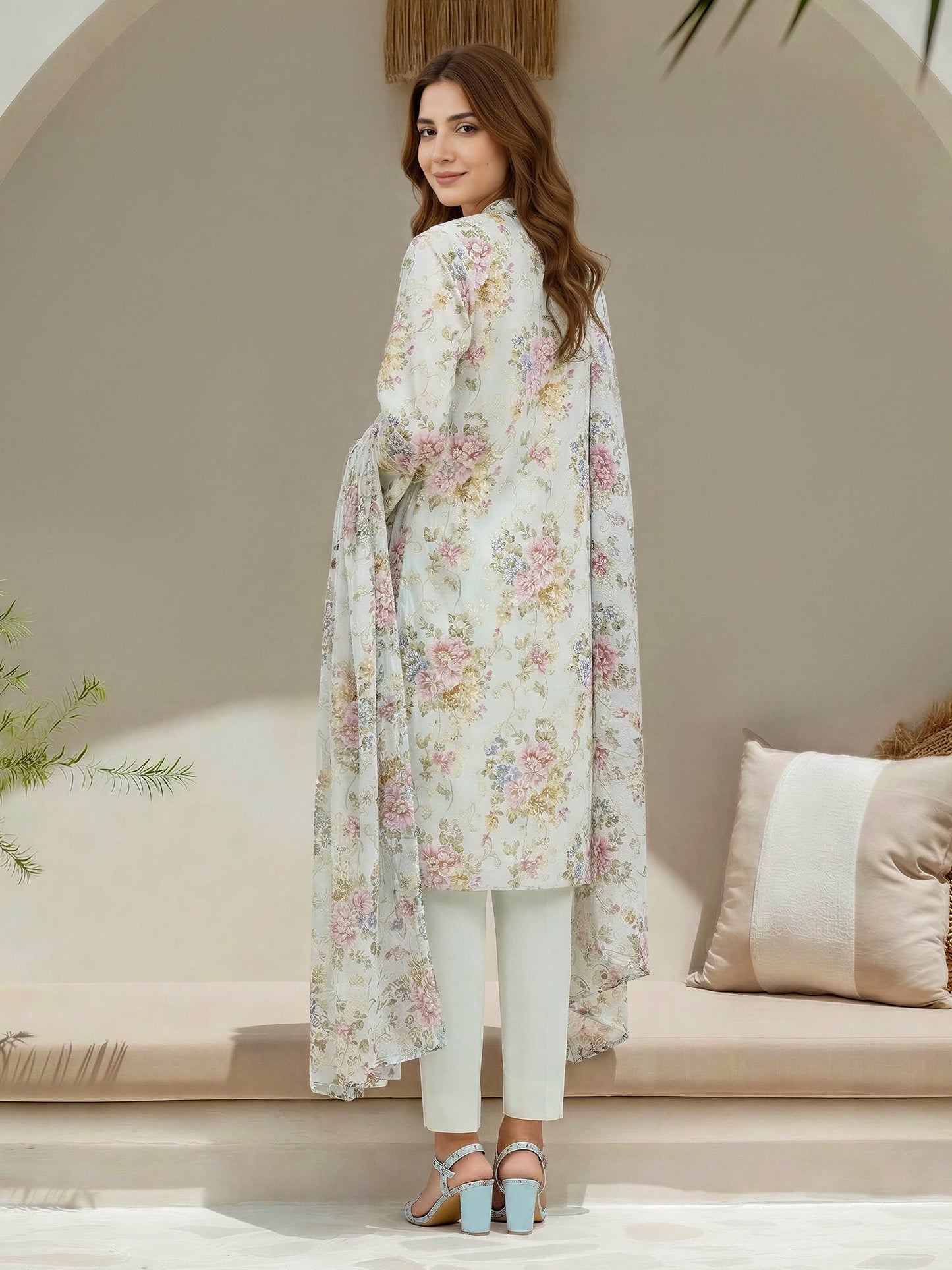 3 Piece Lawn Suit-Printed (Unstitched)