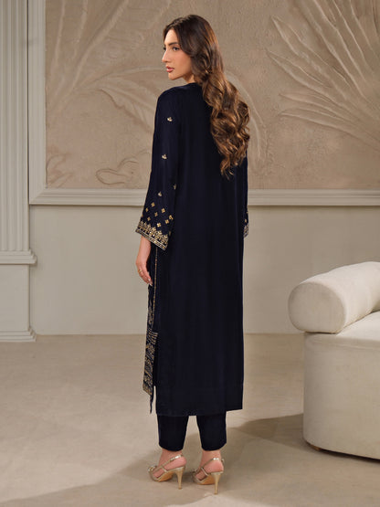 2 Piece Velvet Suit-Embroidered (Unstitched)