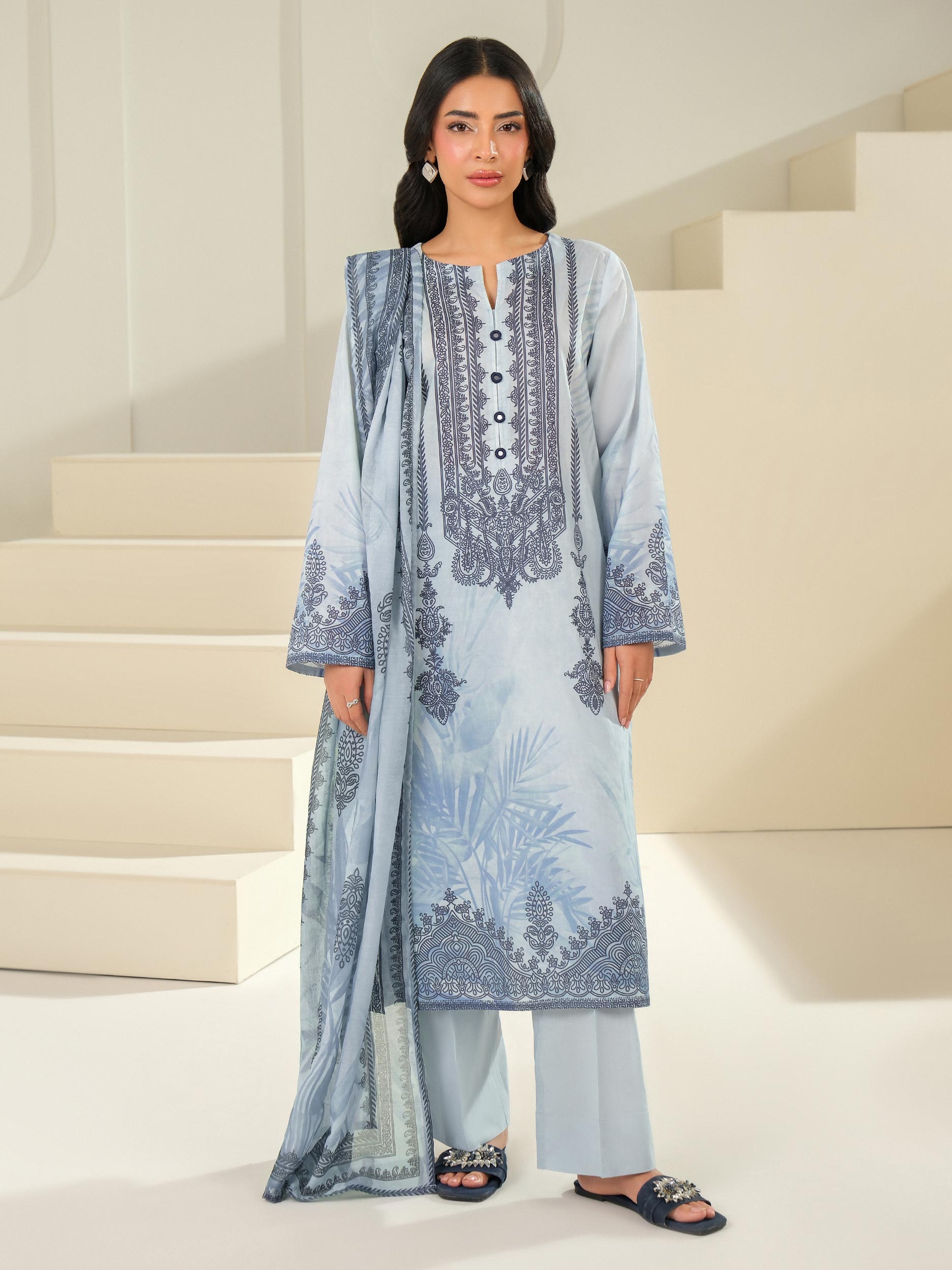 2 Piece Lawn Suit-Printed (Unstitched)
