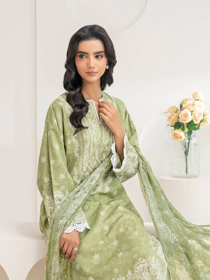 2 Piece Cambric Suit-Paste Print (Unstitched)