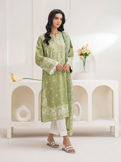 2 Piece Cambric Suit-Paste Print (Unstitched)