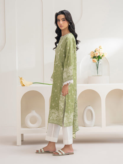 2 Piece Cambric Suit-Paste Print (Unstitched)