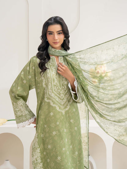 2 Piece Cambric Suit-Paste Print (Unstitched)