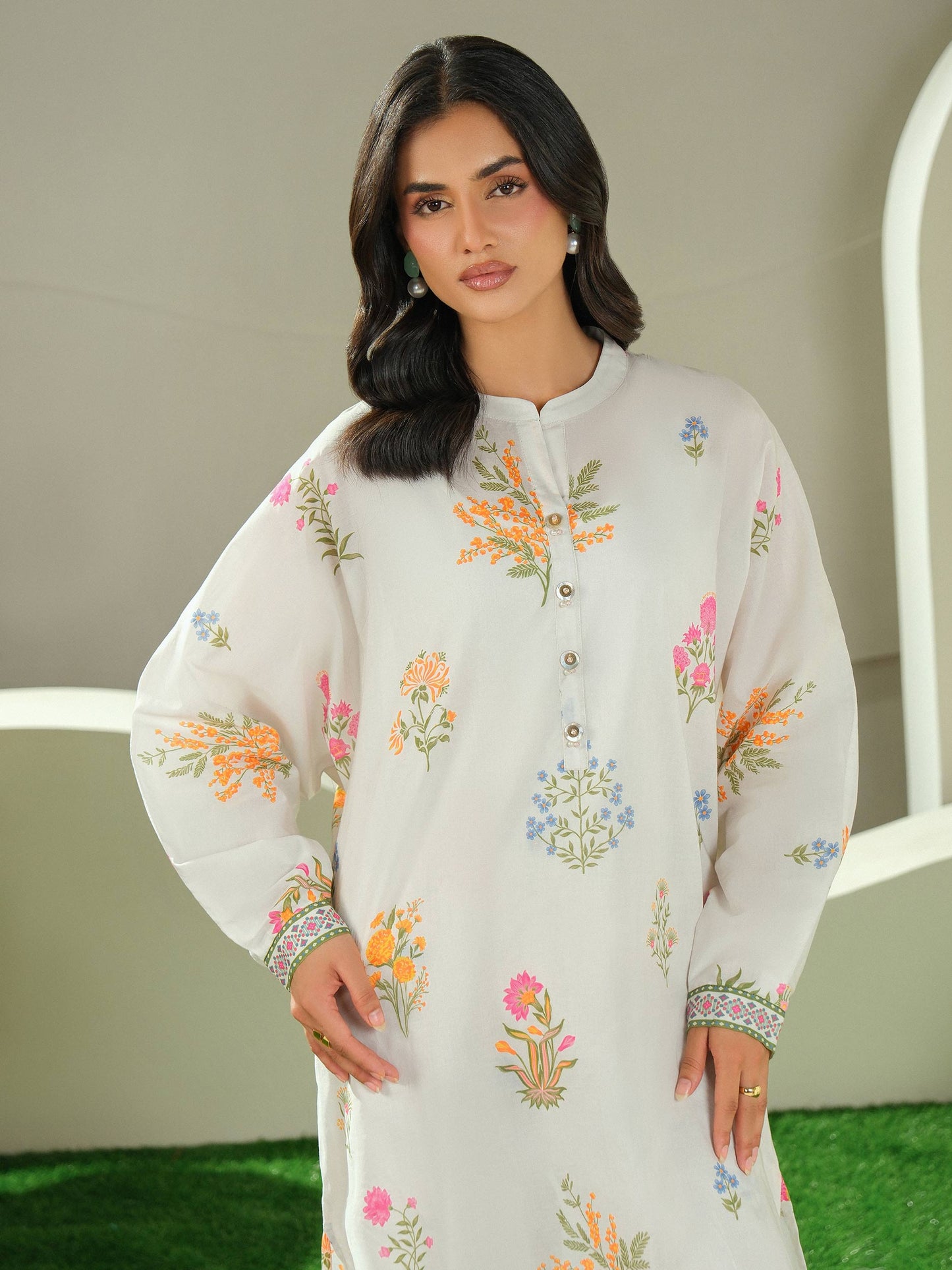 2 Piece Cambric Suit-Printed (Unstitched)