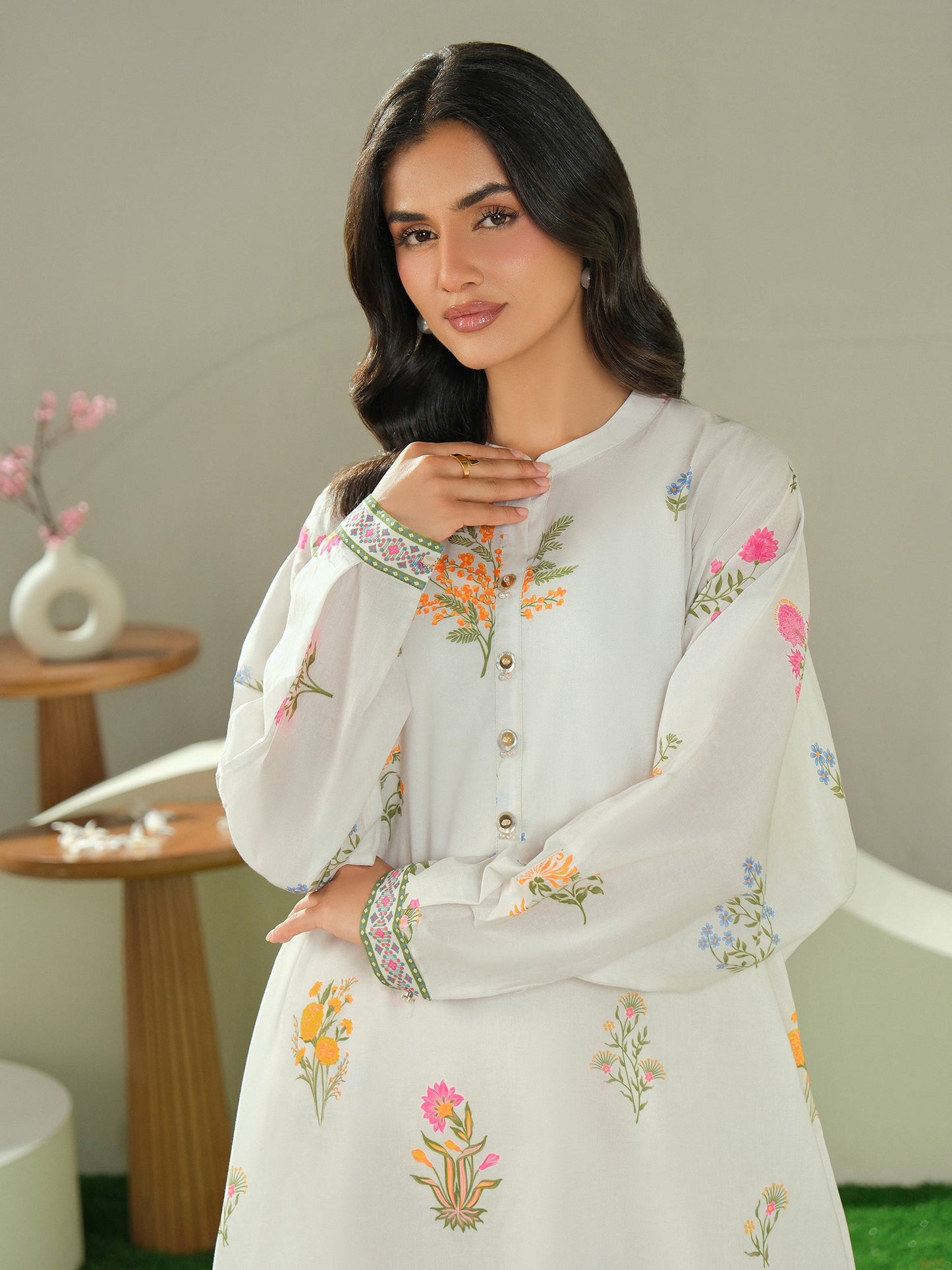 2 Piece Cambric Suit-Printed (Unstitched)