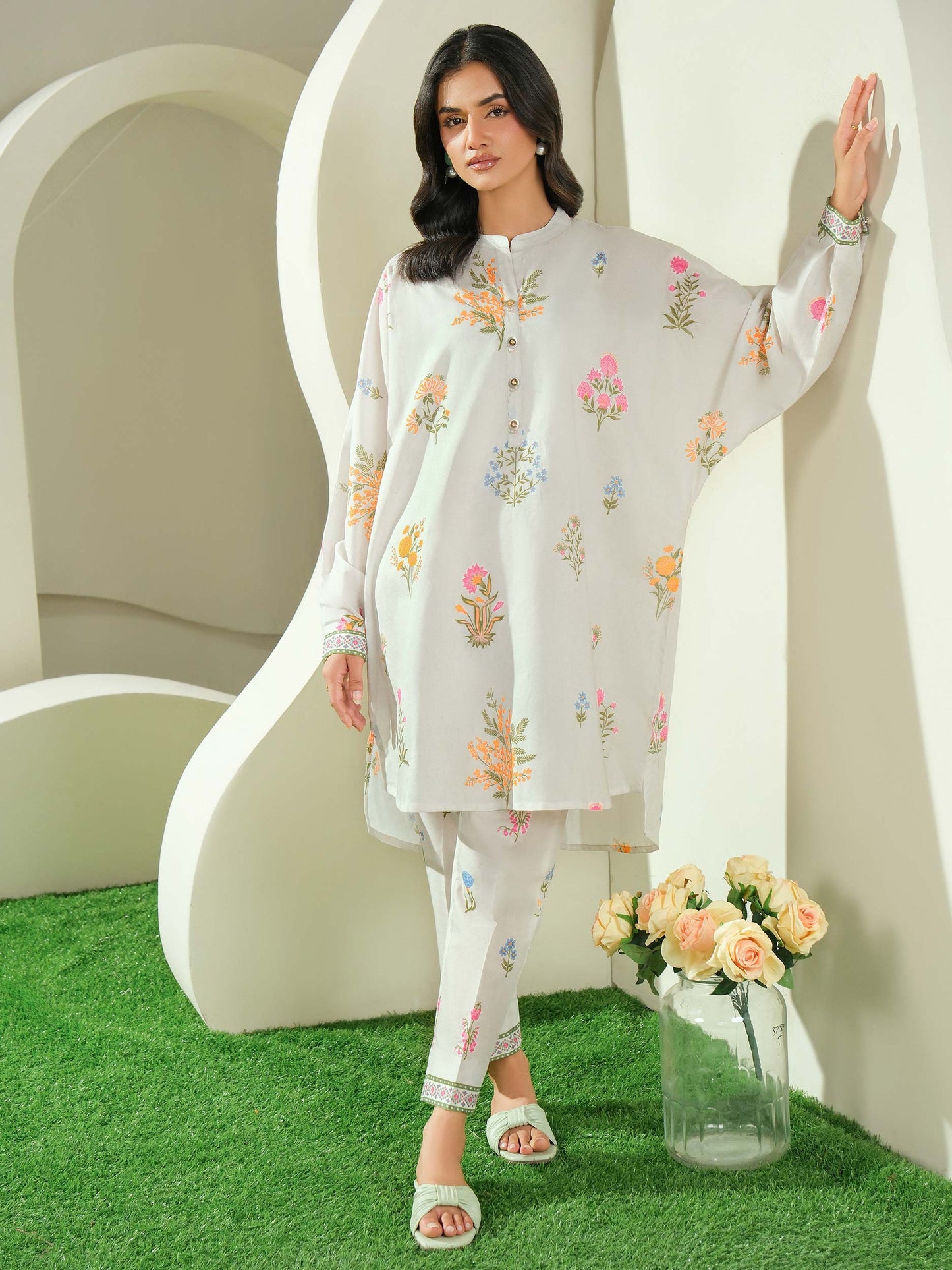 2 Piece Cambric Suit-Printed (Unstitched)