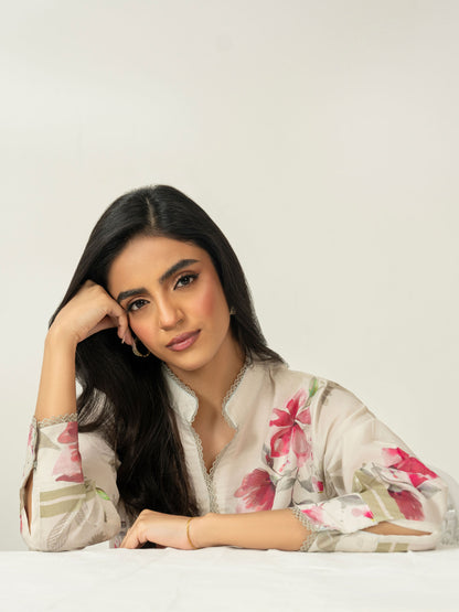 2 Piece Cambric Suit-Printed (Unstitched)