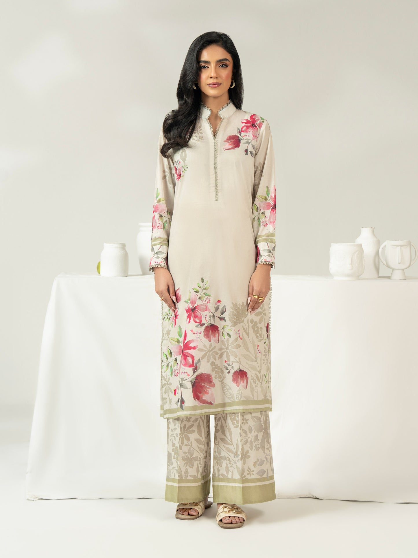 2 Piece Cambric Suit-Printed (Unstitched)