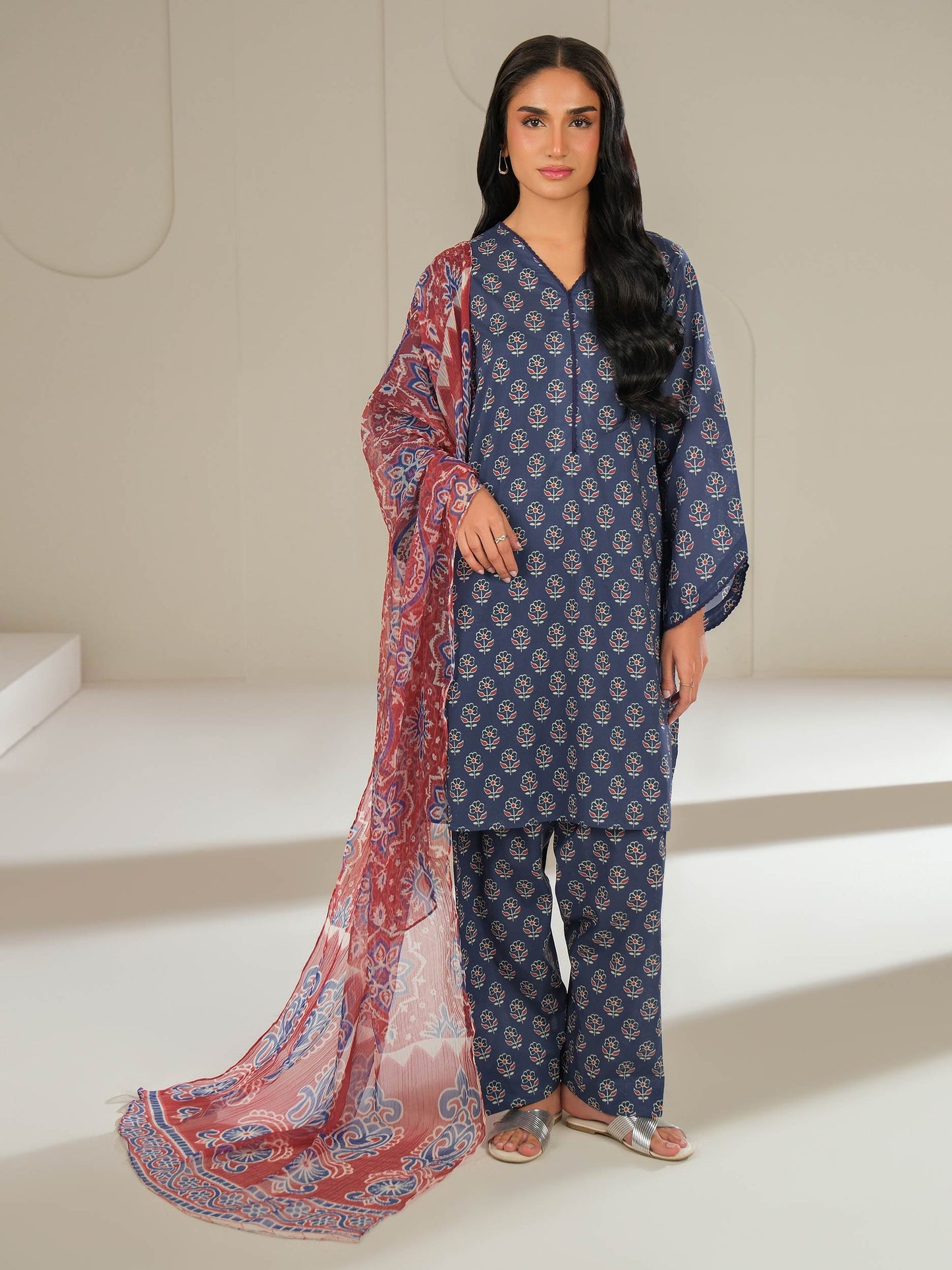 3 Piece Lawn Suit-Printed (Unstitched)