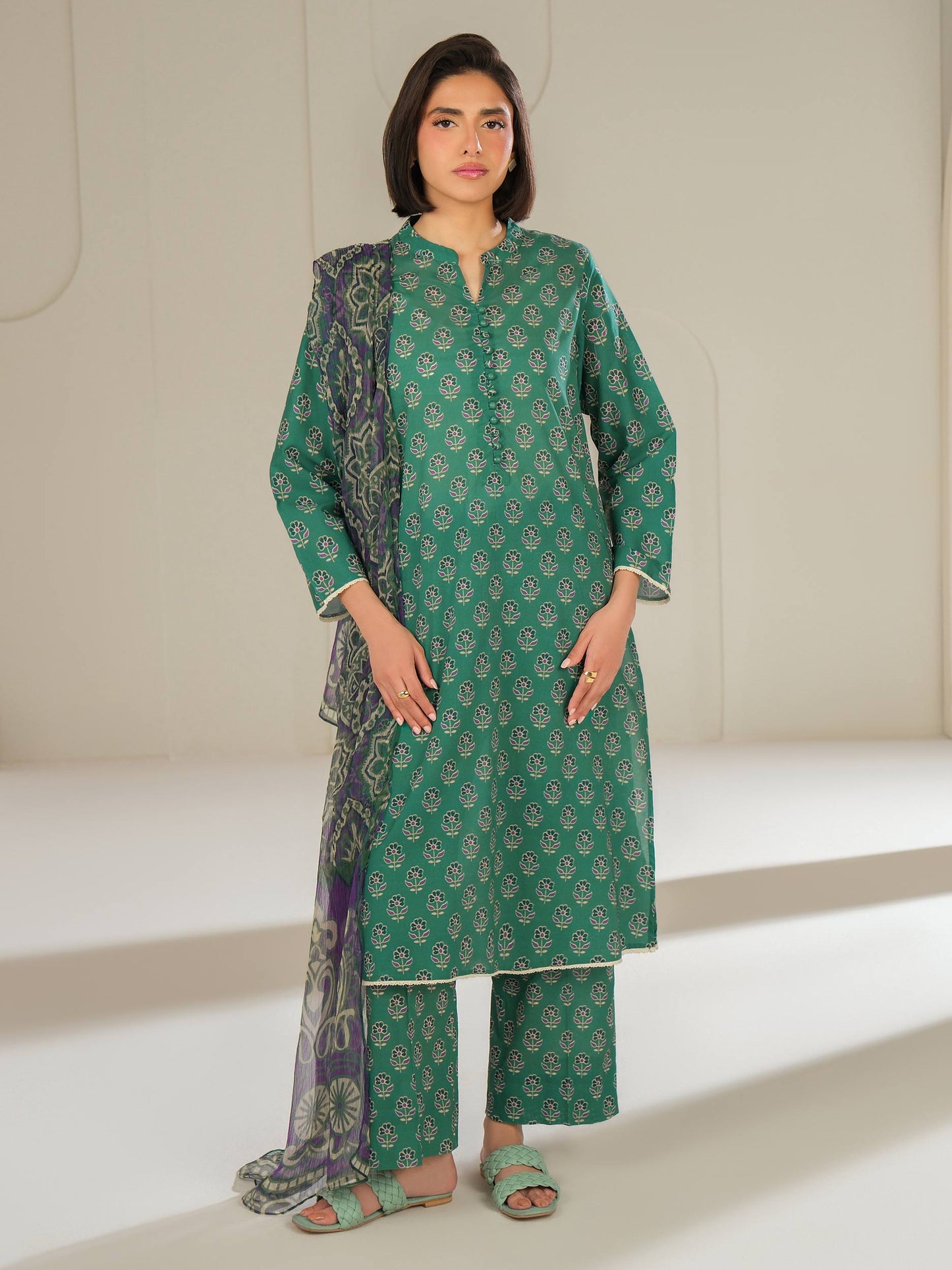 3 Piece Lawn Suit-Printed (Unstitched)