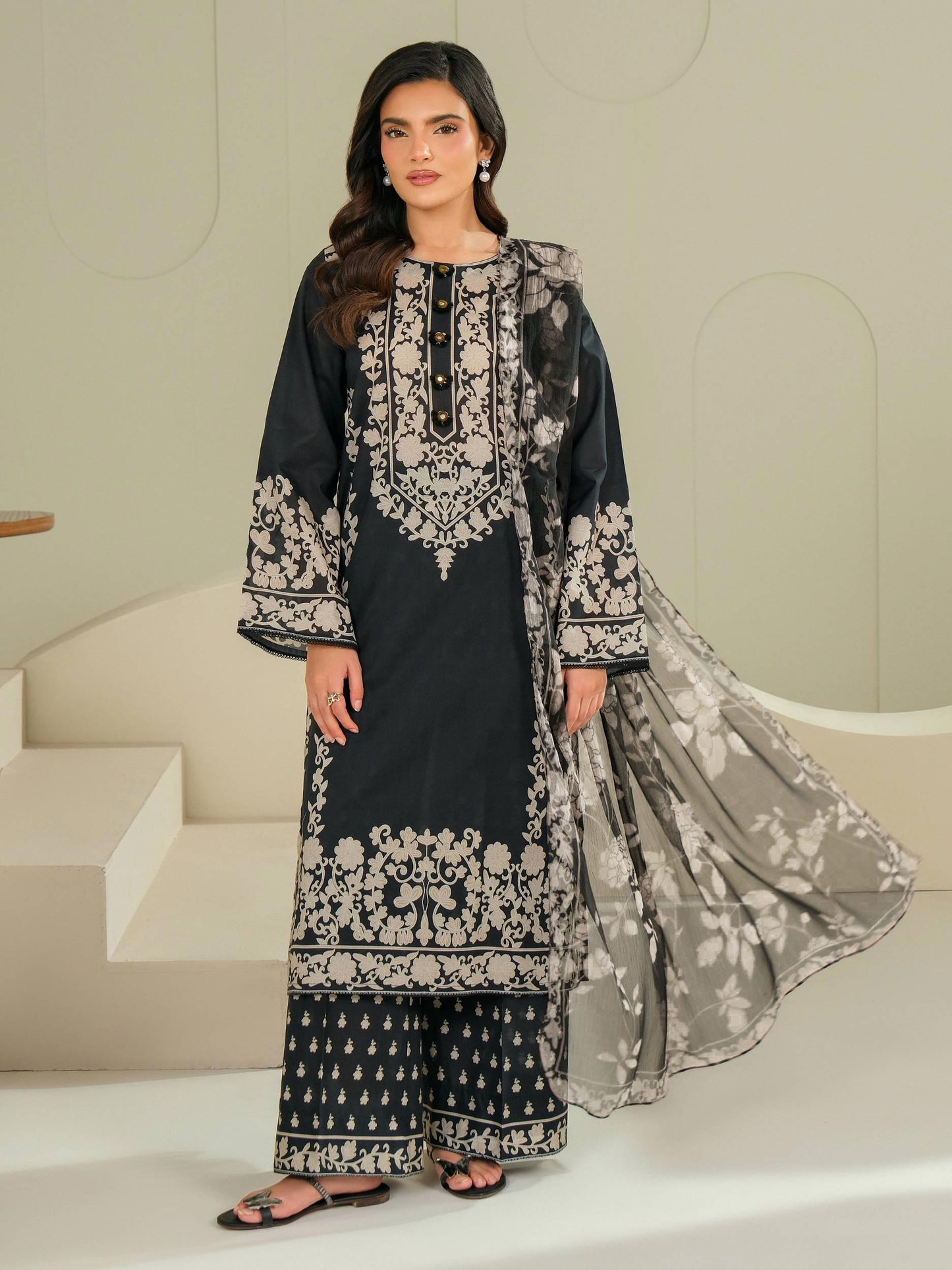 3 Piece Lawn Suit-Printed (Unstitched)