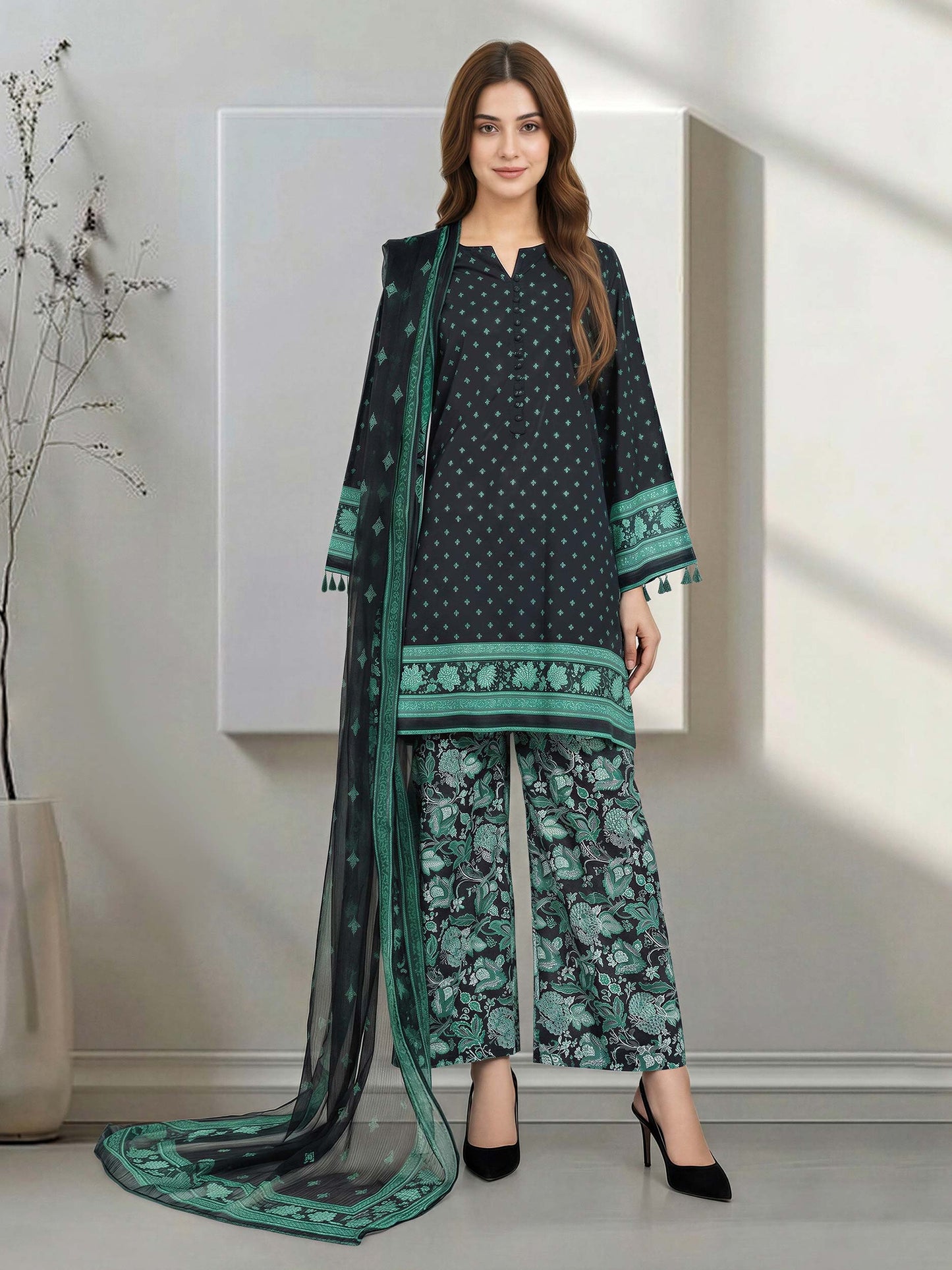 3 Piece Lawn Suit (Unstitched)