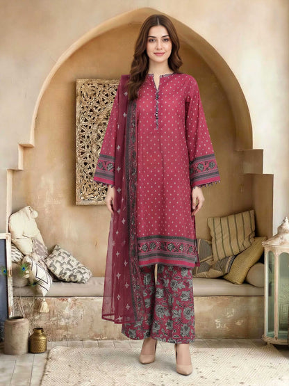 3 Piece Lawn Suit (Unstitched)
