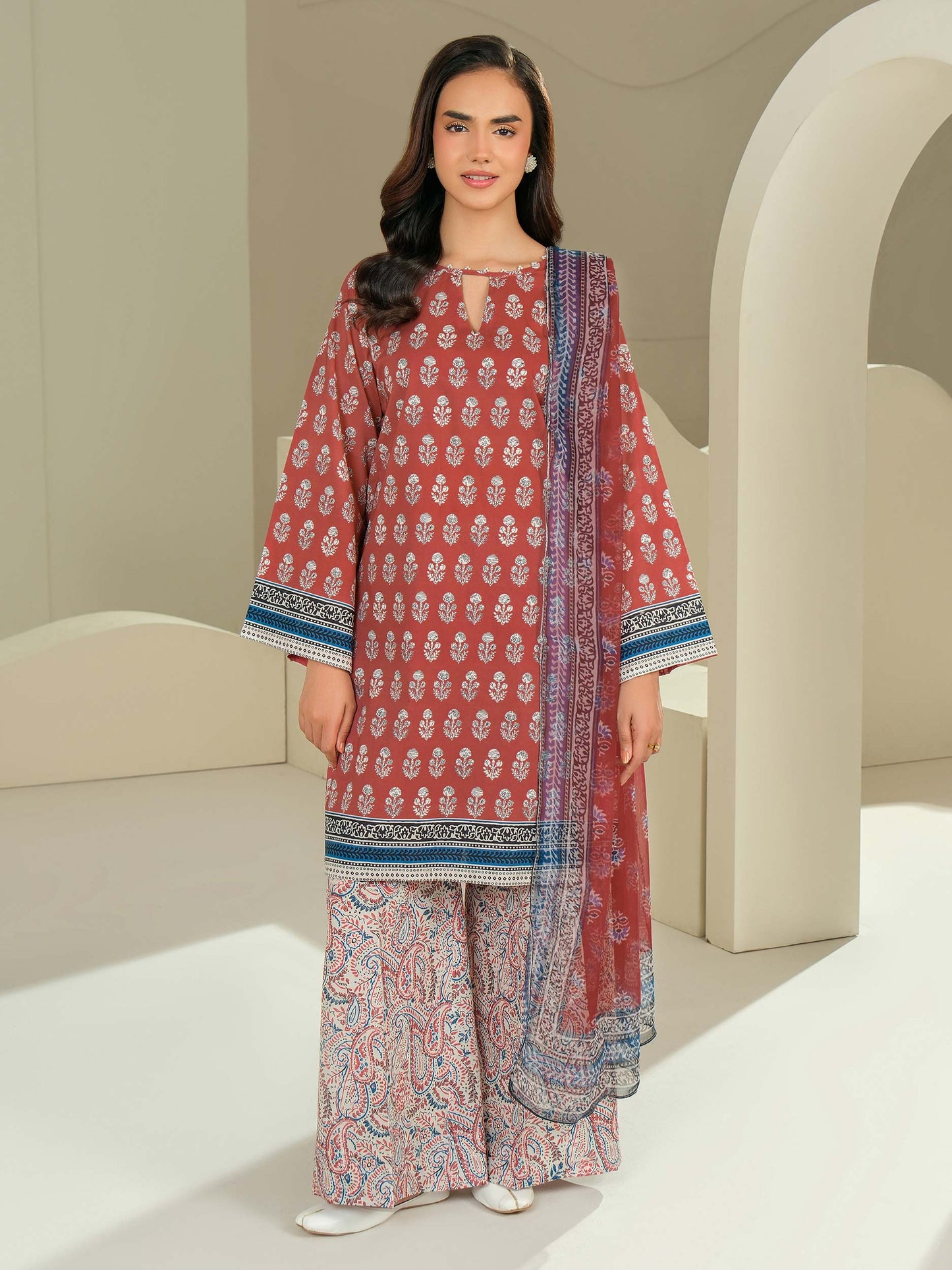 3 Piece Lawn Suit-Printed (Unstitched)
