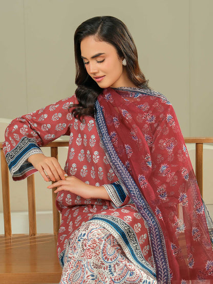3 Piece Lawn Suit-Printed (Unstitched)