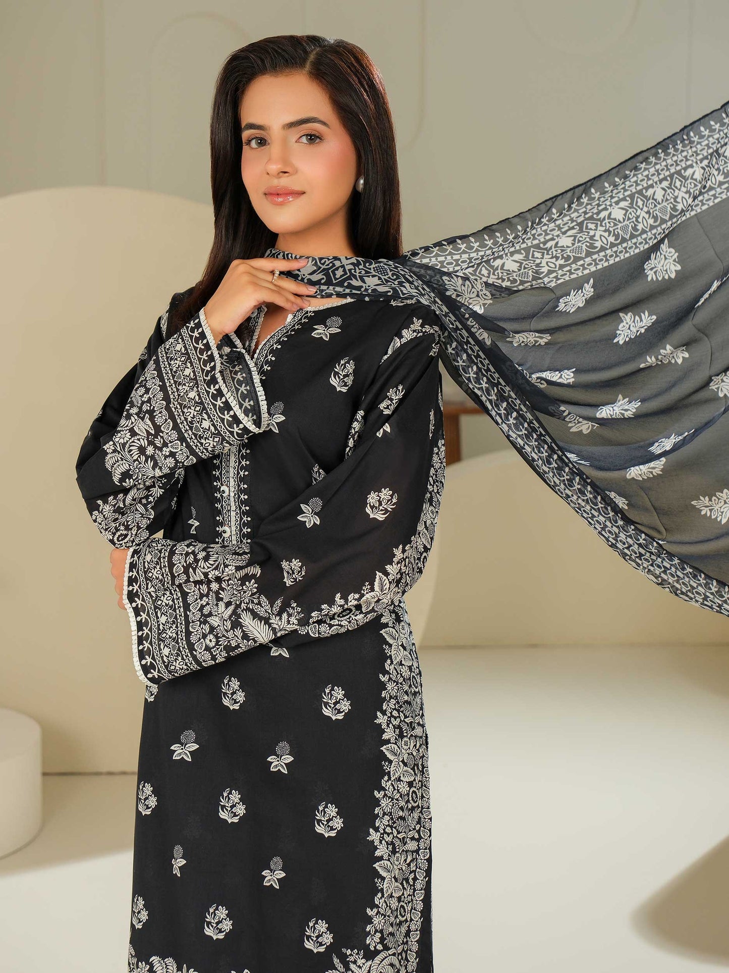 3 Piece Lawn Suit-Printed (Unstitched)
