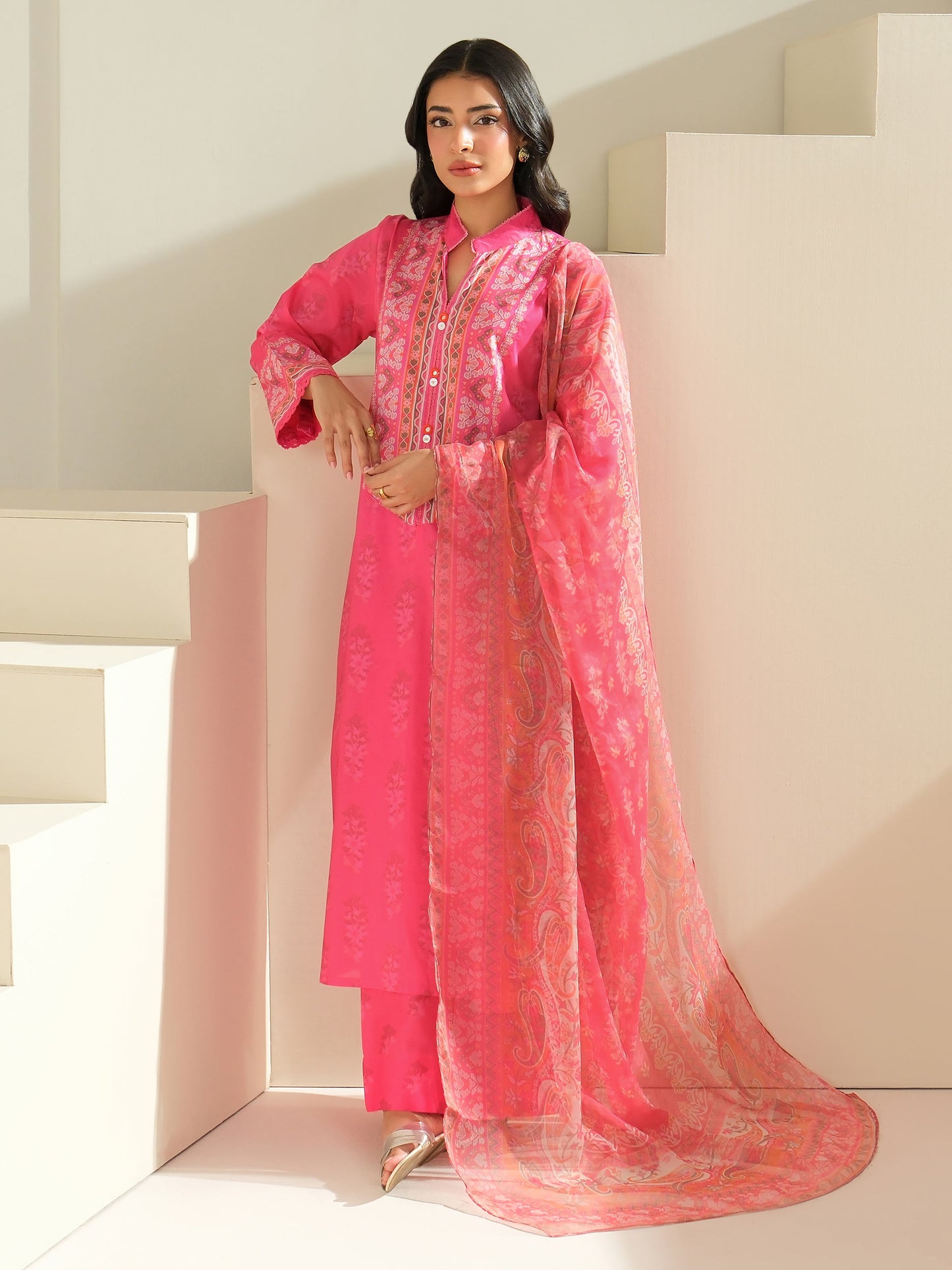 3 Piece Lawn Suit-Printed (Unstitched)