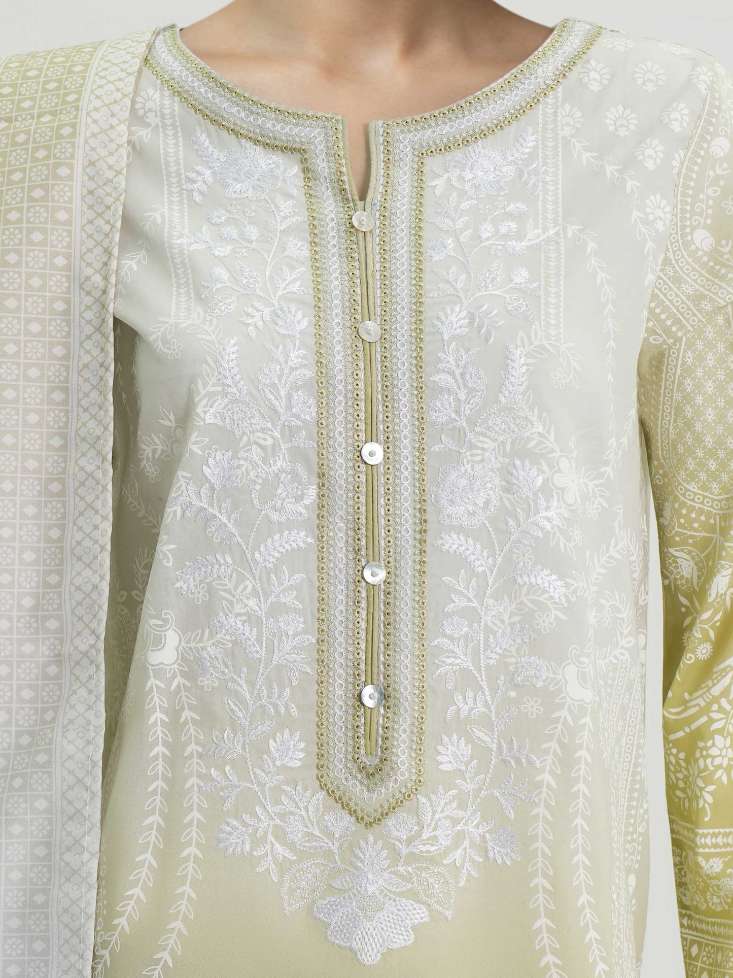 3 Piece Lawn Suit-Embroidered (Unstitched)