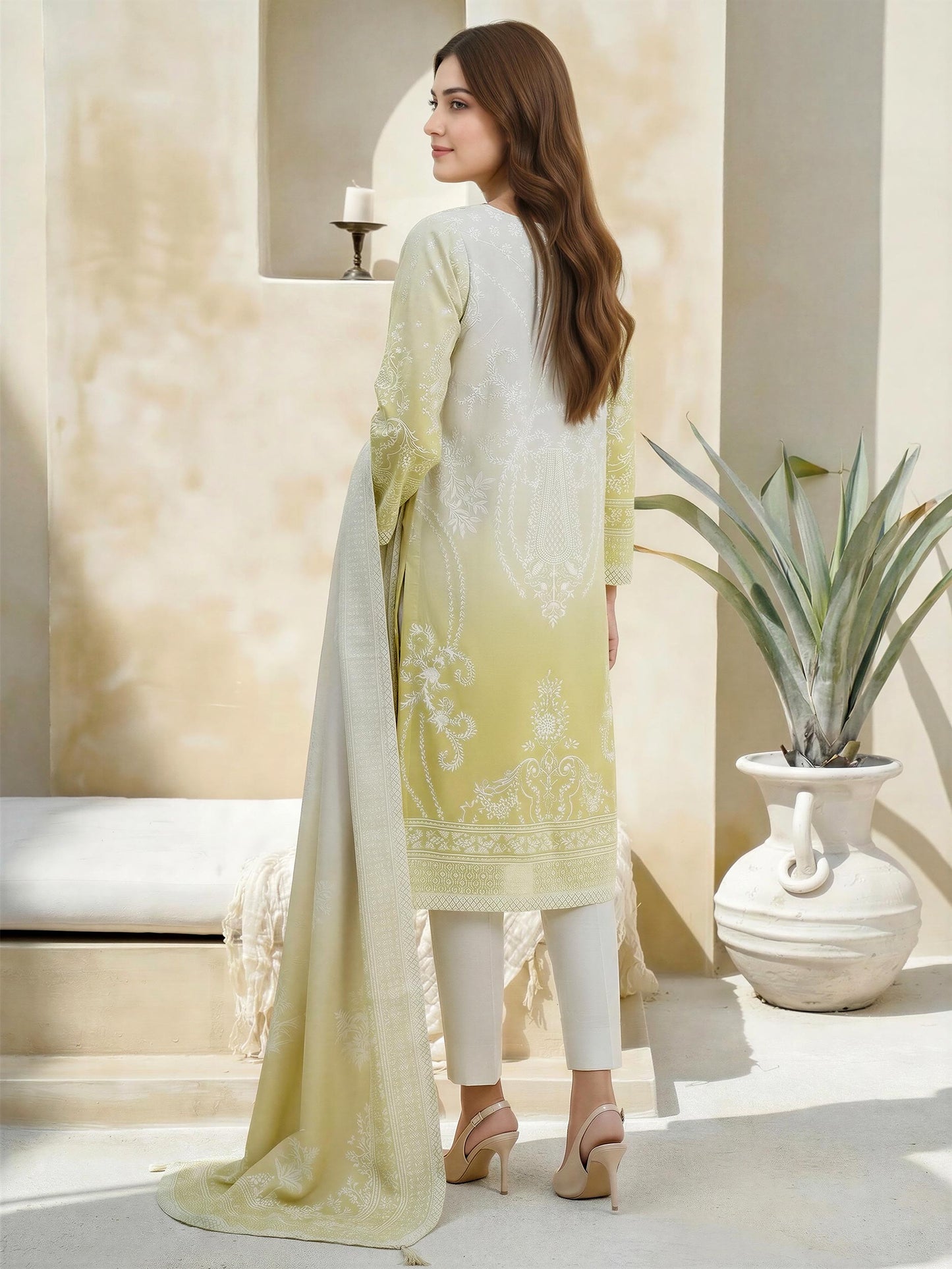 3 Piece Lawn Suit-Embroidered (Unstitched)