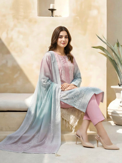 3 Piece Lawn Suit-Embroidered (Unstitched)