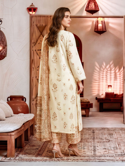 3 Piece Khaddar Suit-Embroidered (Unstitched)