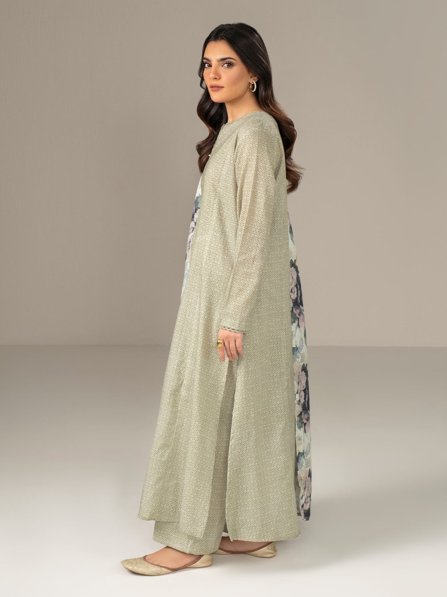 3 Piece Khaddar Suit-Paste Print (Unstitched)