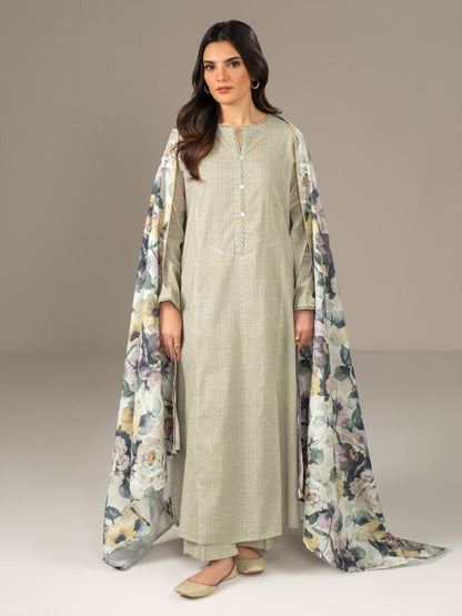 3 Piece Khaddar Suit-Paste Print (Unstitched)