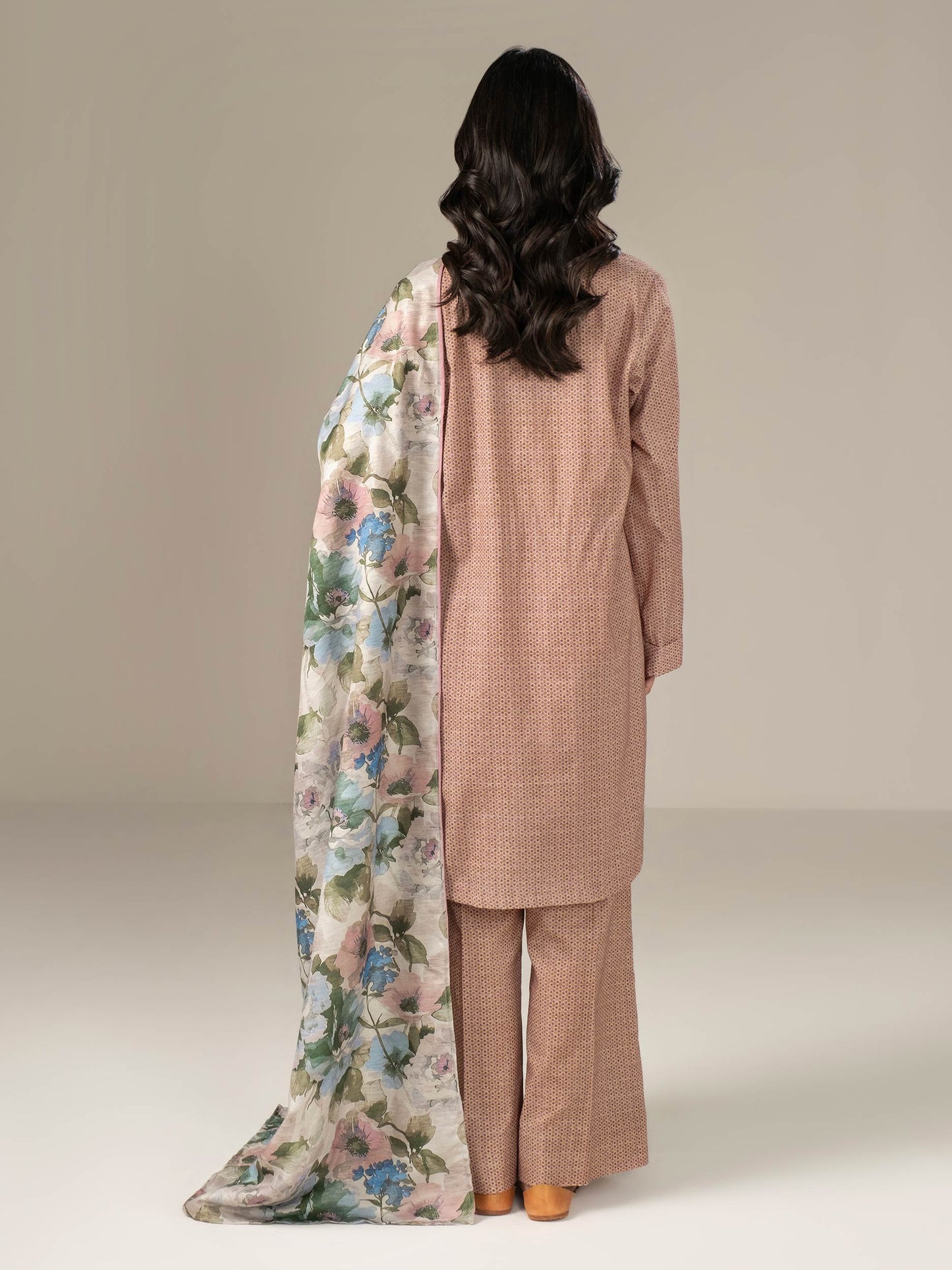 3 Piece Khaddar Suit-Paste Print (Unstitched)