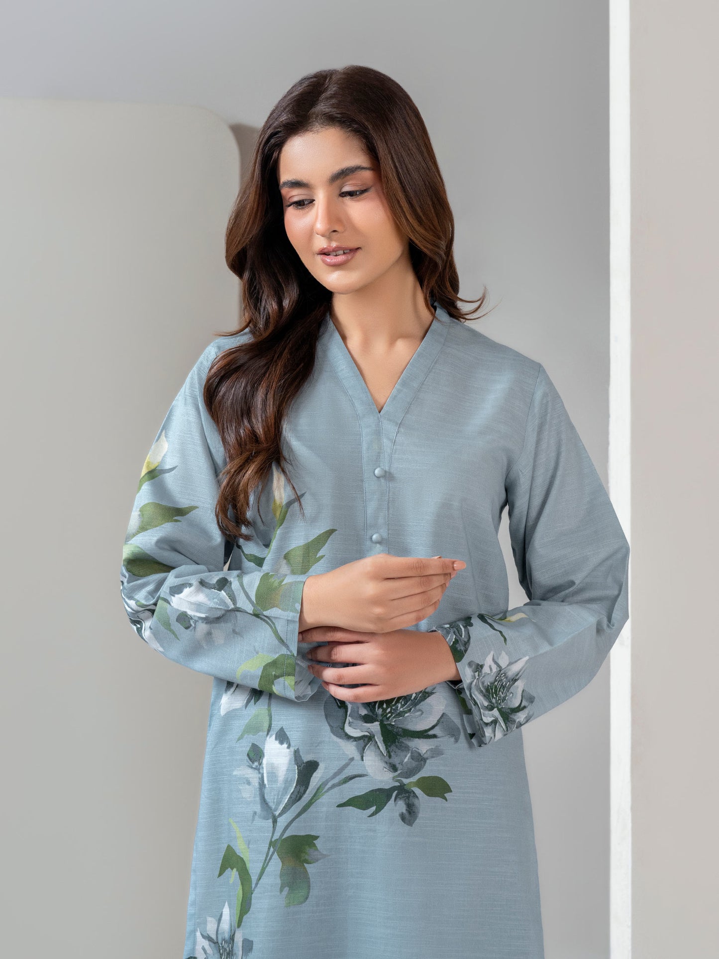 2 Piece Slub Khaddar Suit (Unstitched)