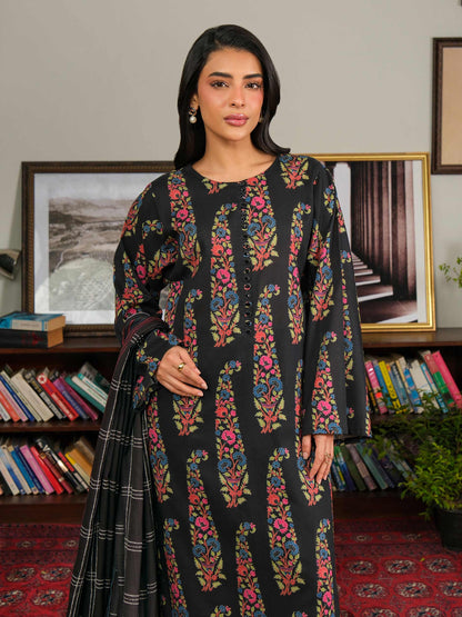 3 Piece Khaddar Suit-Paste Print (Unstitched)